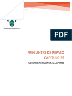 Cuestionario - Cap.25 - AUDITORIA INFORMATICA EN LAS PYMES