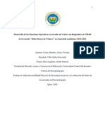 Desarrollo de Las Funciones Ejecutivas en Un Niño de 9 Años Con Diagnóstico de TDAH de La Escuela Delia Ibarra de Velasco en El Período Académico 2021-2022.