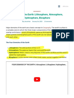 Domains of The Earth - Lithosphere, Atmosphere, Hydrosphere, Biosphere