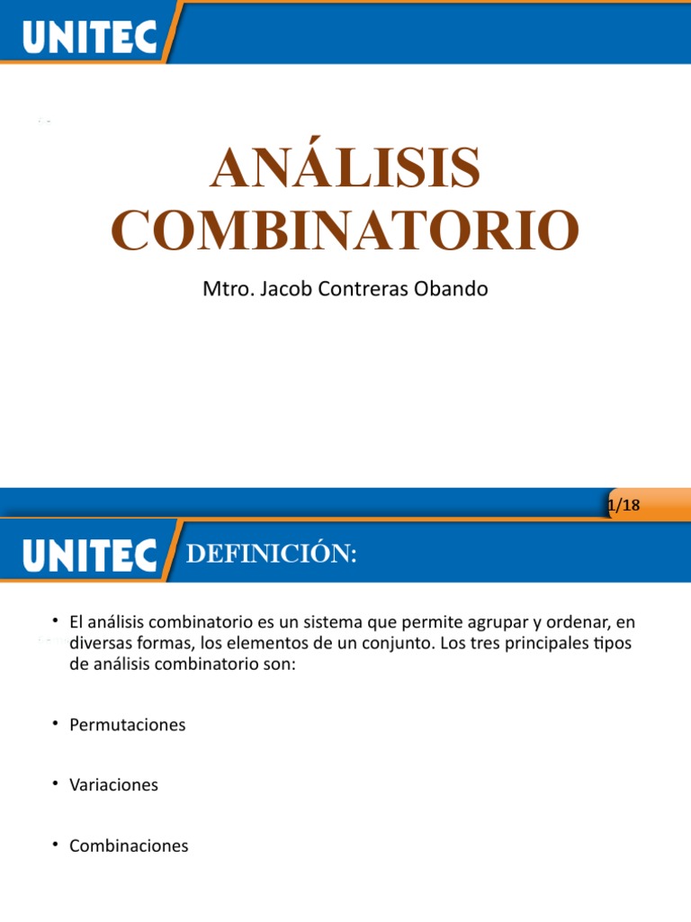 Analisis Combinatorio | PDF | Combinatoria | Permutación