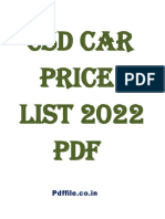 CSD Car Price List 2022 PDF