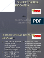 Sejarah Singkat Bahasa Indonesia 