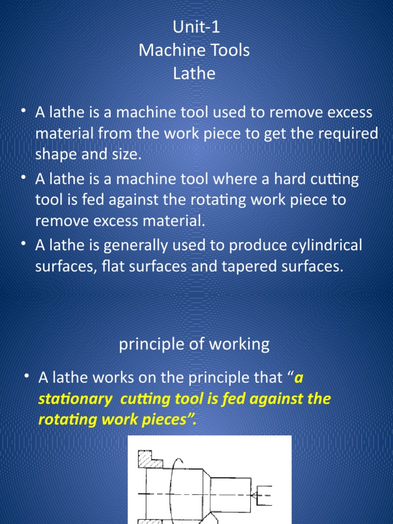 Lathe Machine Operations Overview | PDF | Screw | Industrial Processes