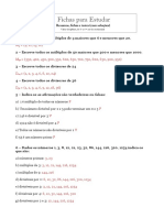 Múltiplos, divisores e números primos menores que