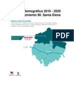 Perfil Demográfico 2016 - 2020 Corregimiento 90 - Santa Elena