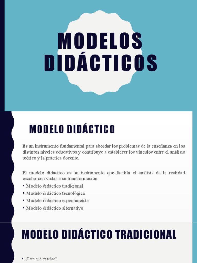 Tipos de Modelos Didácticos Educativos | PDF | Maestros | Método de ...