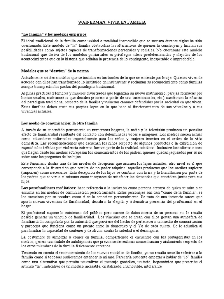 Nuevos Modelos de Familia en la Sociedad | PDF | Familia | Matrimonio
