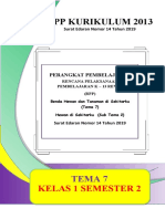 RPP 1 Lembar Kelas 1 Tema 7 ST 22 Revisi