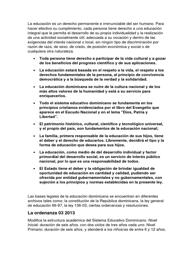 Ensayo Sobre La Ley General de Educacion | PDF | Educación primaria ...