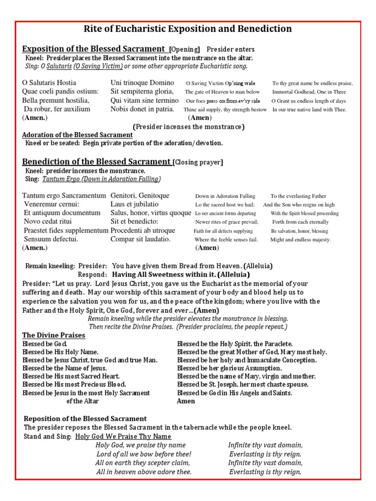 Eucharistic Exposition and Benediction Guide | PDF | Eucharist | Jesus