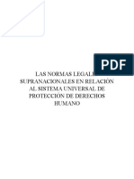Las Normas Legales Supranacionales en Relación Al Sistema Universal de Protección de Derechos Humano