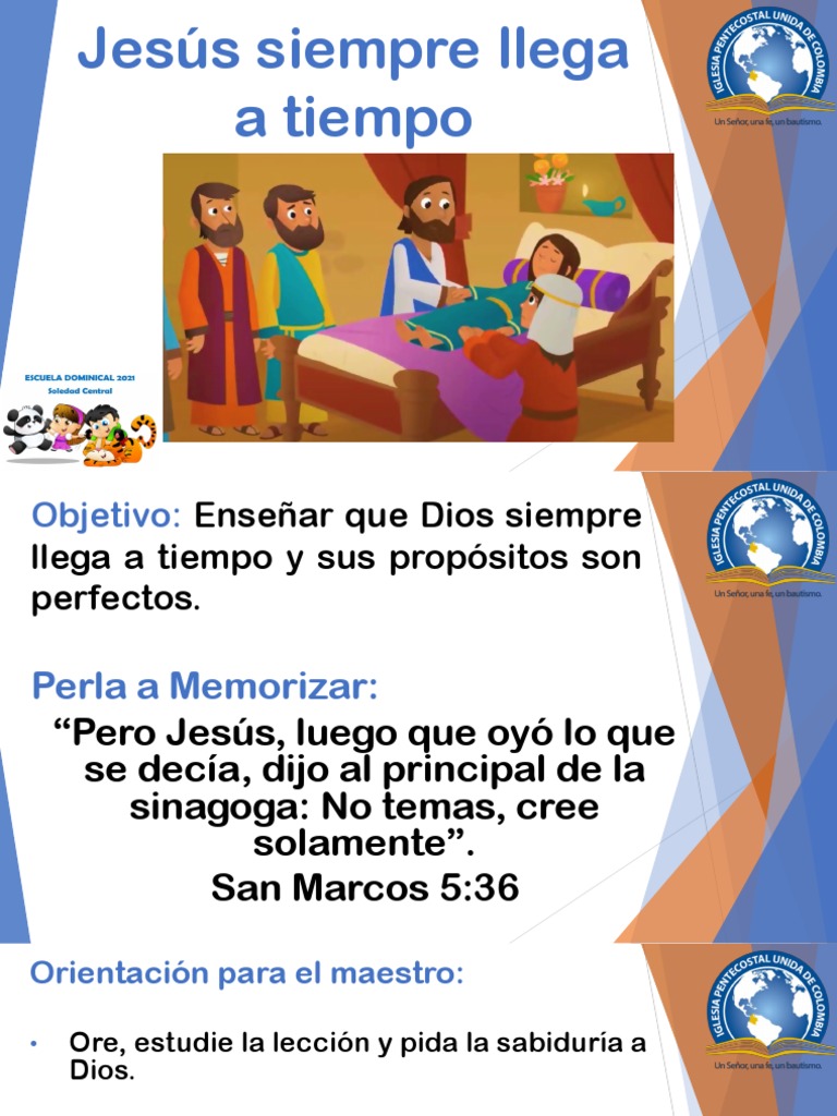 Leccion 6 Jesus Siempre Llega A Tiempo Pdf Jesús