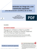 Manejo de Pacientes en Riesgo de y Con Trombo en VI