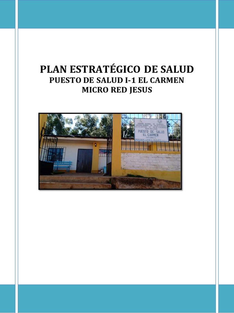 Plan Estratégico de Salud El Carmen | PDF | Adultos | Violencia doméstica