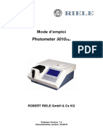 Mode D'emploi Photometer 5010: Robert Riele GMBH & Co KG
