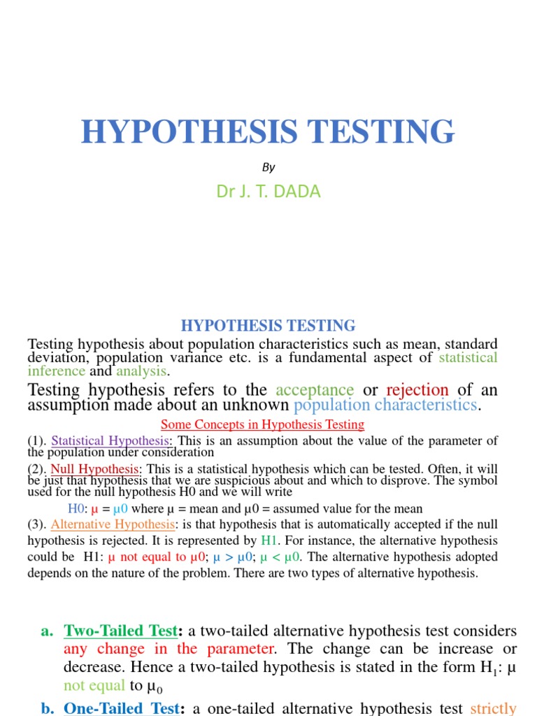SSC 201 | PDF | Type I And Type Ii Errors | Statistical Hypothesis Testing
