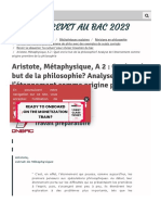 Aristote, Métaphysique, A 2 - Quel Est Le But de La Philosophie? Analyse de L'étonnement Comme Origine Première de La Philosophie