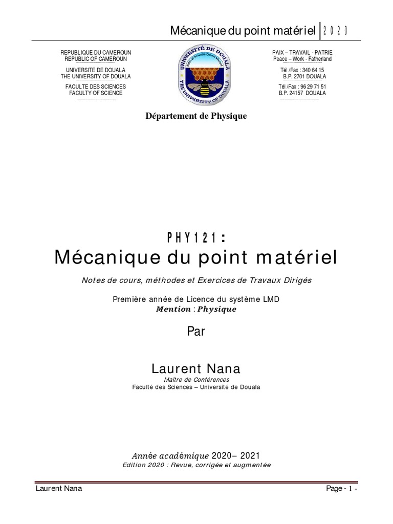 III Méc Point | PDF | Accélération | Obliger