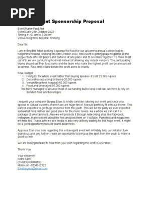 Event Sponsorship Proposal