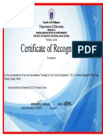 Certification of Recognition 1st
