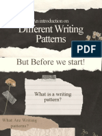 Writing Patterns
