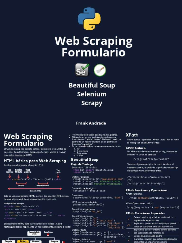 Guía Completa de Web Scraping en Python | PDF
