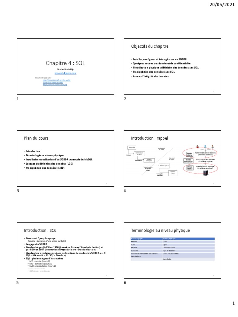 Gestion des clés en SQL et MySQL | PDF | SQL | MySQL