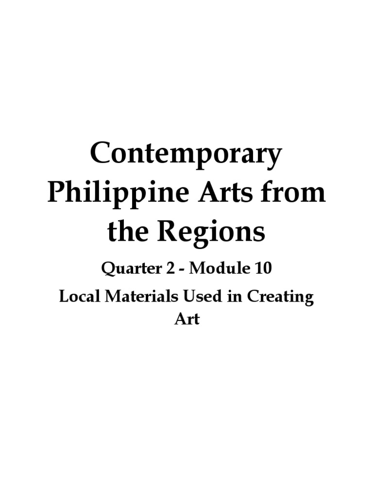 Contemporary Philippine Arts From The Regions Lesson 102Q | PDF