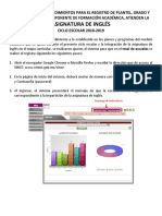 Registro de inglés en plantel, grado y grupo