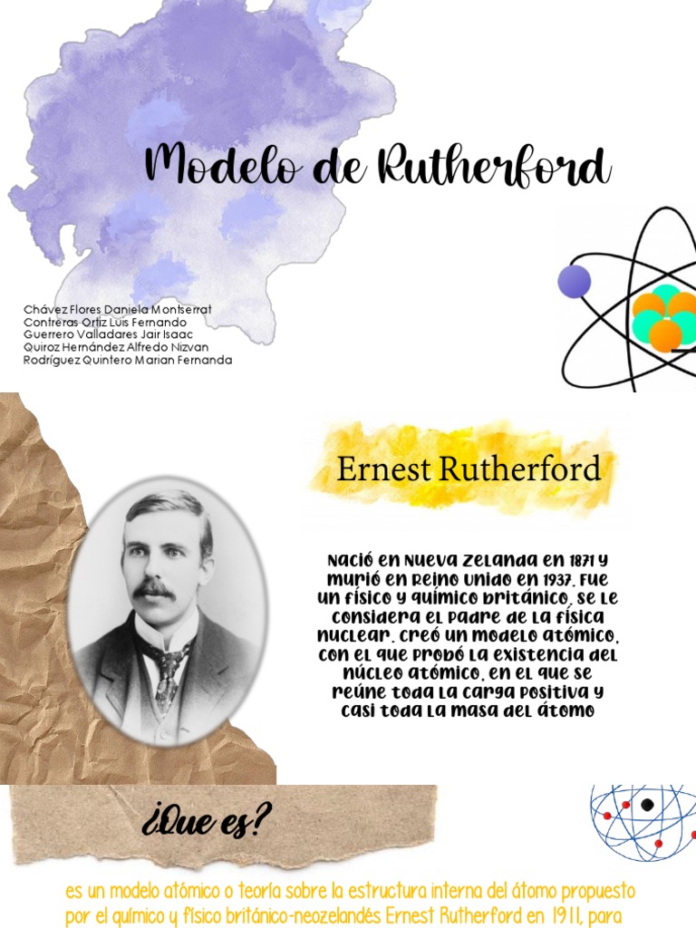 Modelo Atómico de Rutherford | PDF | Núcleo atómico | Átomos
