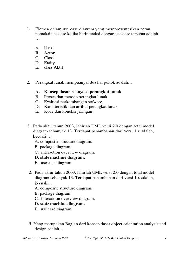 Elemen dan Konsep UML dalam Pengujian Software | PDF | Metode & Bahan ...