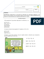 Atividade Avaliativa 9º Ano 28 Cópias para 30-04-2021