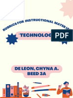 (Rubrics) Technology Based-Instructional Material 