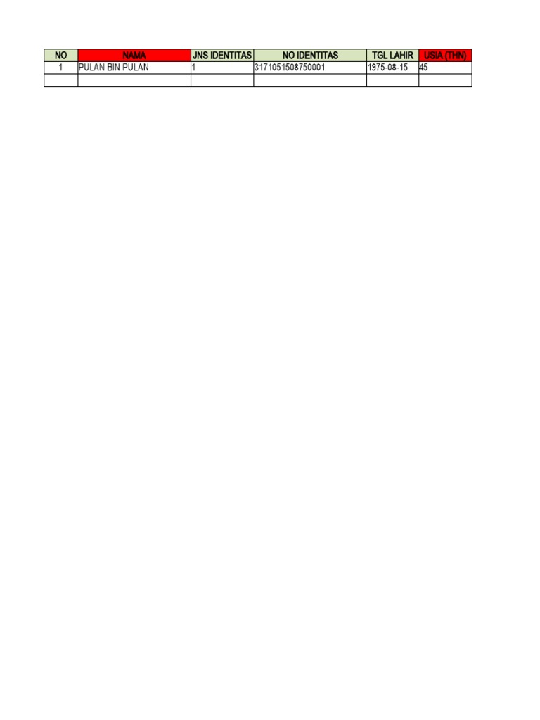 Format Excel Dump Data Baru Allrecord PDF