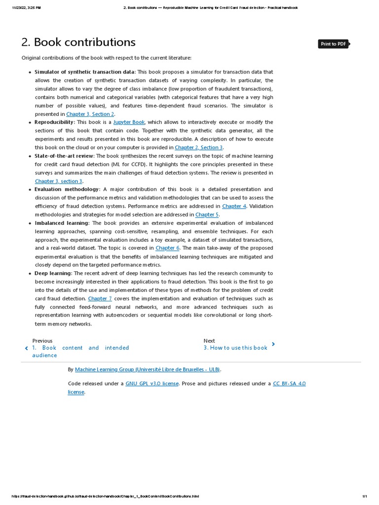 Machine Learning for Credit Card Fraud | PDF | Machine Learning ...