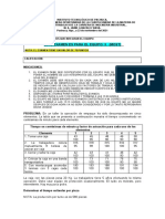 Estudio de tiempos para empaque de piezas en taller