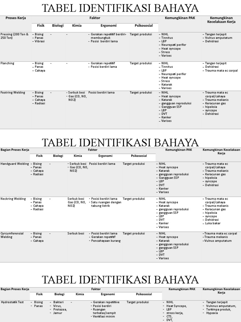 Identifikasi Bahaya Proses Kerja LPG | PDF