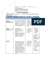 Planificacion Semanal Educacion Fisica y Deporte