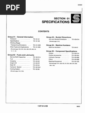Ex550-3 Section 1 Specification | PDF