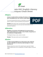 The Ultimate HSC English Literary Techniques Cheat Sheet Art of Smart Education