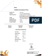 Certificate of Analysis (COA) 08 Oktober 2022