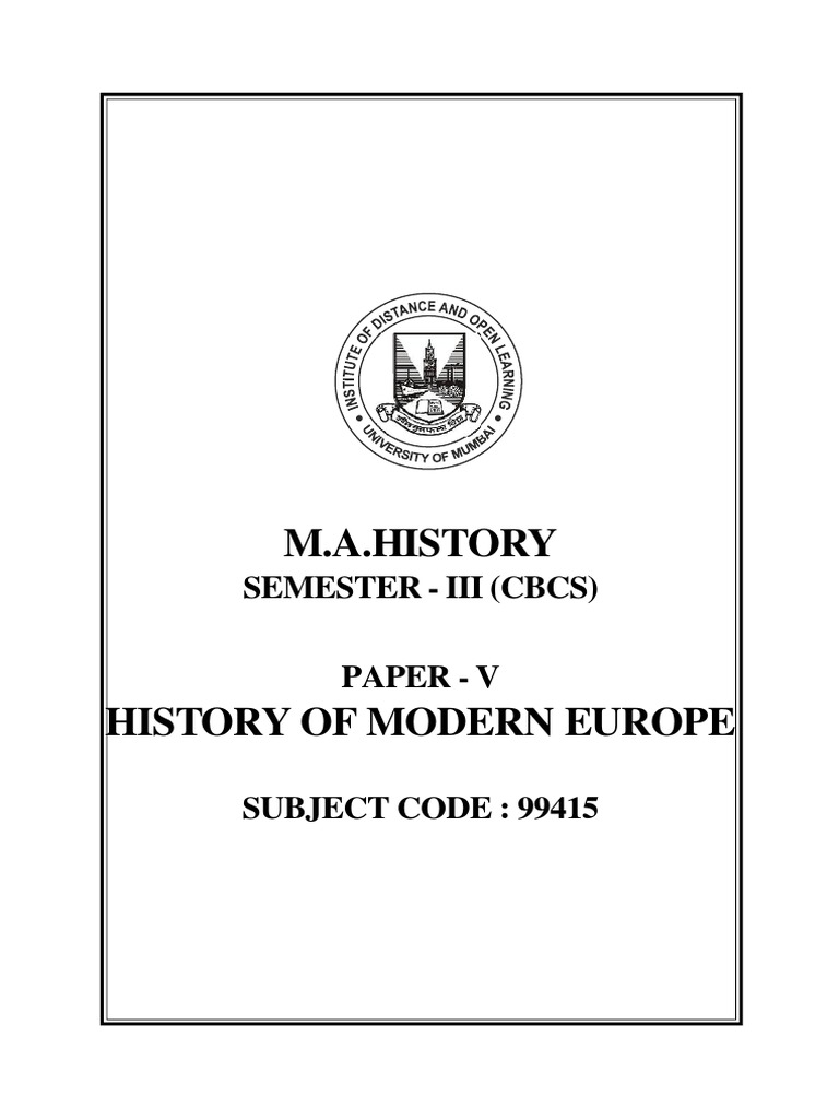 History of Modern Europe English Version PDF France French Revolution