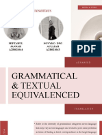 Grammatical & Textual Equivalence (MIFTA & NOVYKO)
