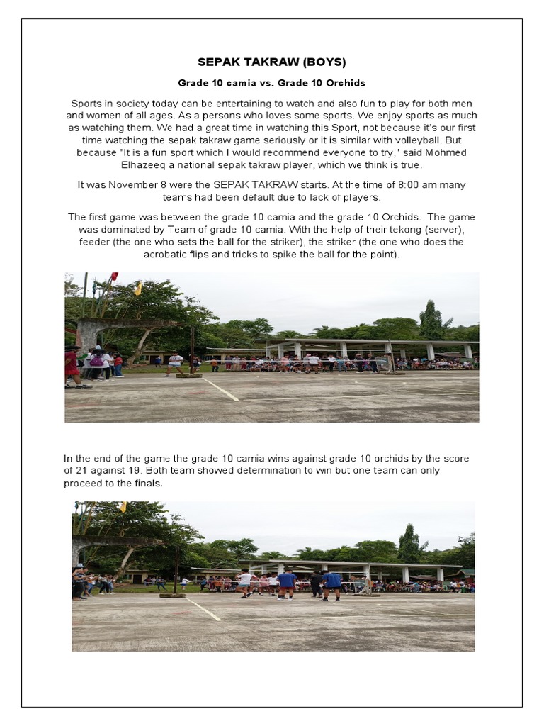 Narrative Report PDF Volleyball Teams