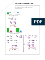 8.3 Solving Systems by Substitution - Notes