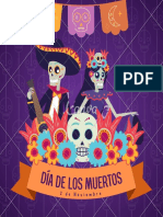 Post de instagram sobre Día de los muertos degradado colorido