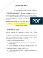 Politica de Salud Y Seguridad en El Trabajo Objetivo