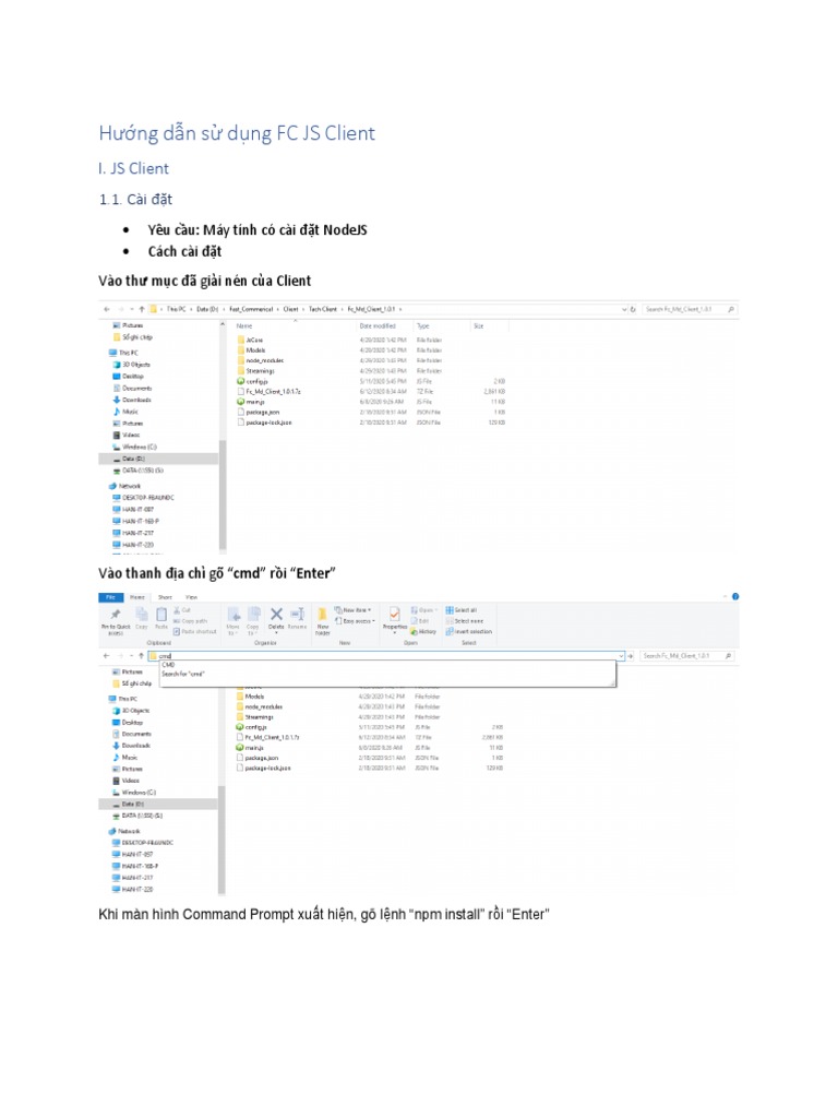 Hướng Dẫn Chạy FC Data | PDF
