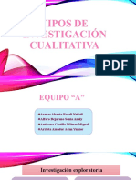 Tipos de investigación cualitativa: exploratoria, descriptiva, interpretativa y crítico-reflexiva