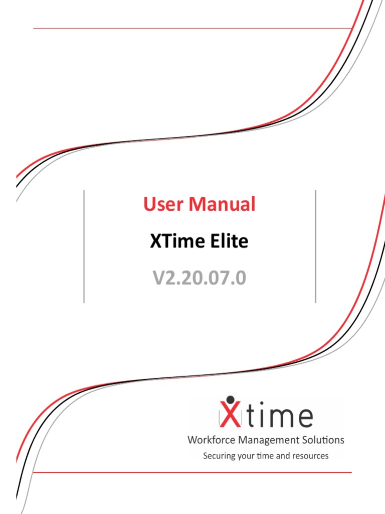 XTime Elite User Manual V2.20.07.0 | PDF | Computer Engineering ...